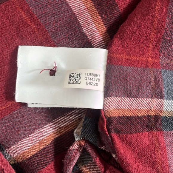 American Eagle Super Soft Plaid Red Button Up Flannel Shirt (DISCONTINUED) - Picture 7 of 8